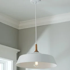 Metal and Natural Wood Pendant