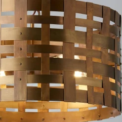 Metal Basketweave Pendant