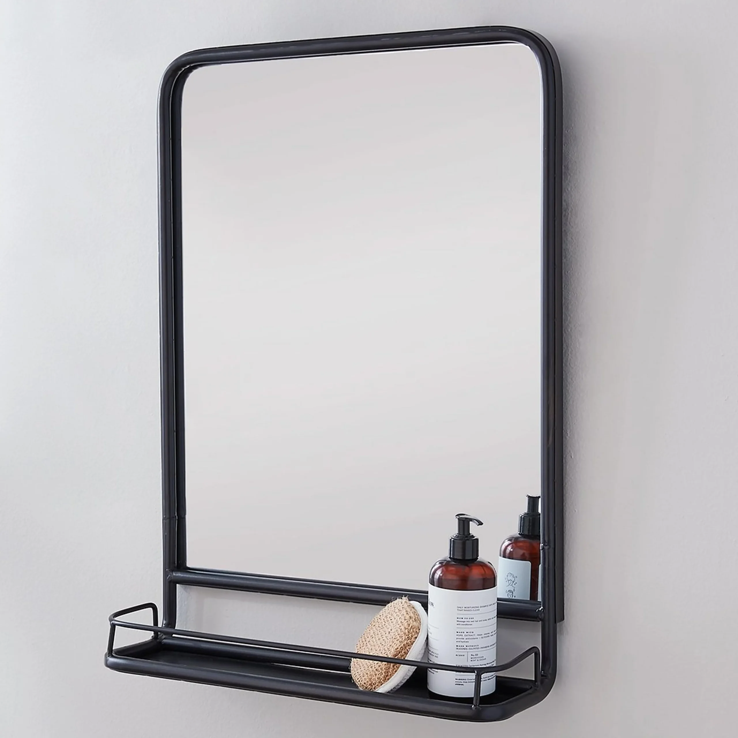Metal Mirror with Shelf - Small
