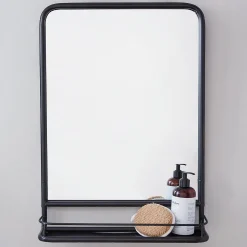 Metal Mirror with Shelf - Small