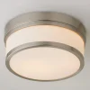 Metallic Banded Drum Ceiling Light - 2 Light