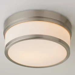 Metallic Banded Drum Ceiling Light - 2 Light