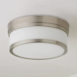 Metallic Banded Drum Ceiling Light - 2 Light