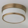 Metallic Banded Drum Ceiling Light - 2 Light