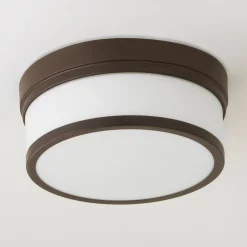 Metallic Banded Drum Ceiling Light - 2 Light