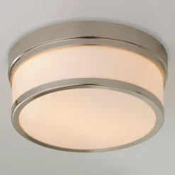 Metallic Banded Drum Ceiling Light - 2 Light