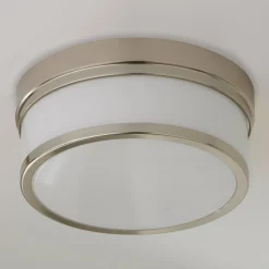 Metallic Banded Drum Ceiling Light - 2 Light
