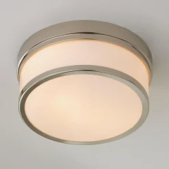 Metallic Banded Drum Ceiling Light - 2 Light