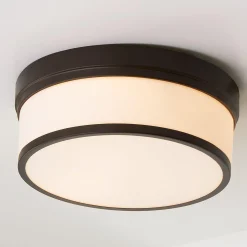 Metallic Banded Drum Ceiling Light - 3 Light