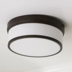 Metallic Banded Drum Ceiling Light - 3 Light