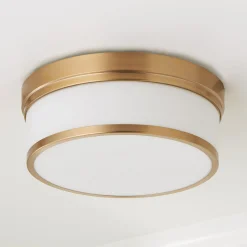Metallic Banded Drum Ceiling Light - 3 Light