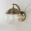 Mid-Century Clear Globe Sconce