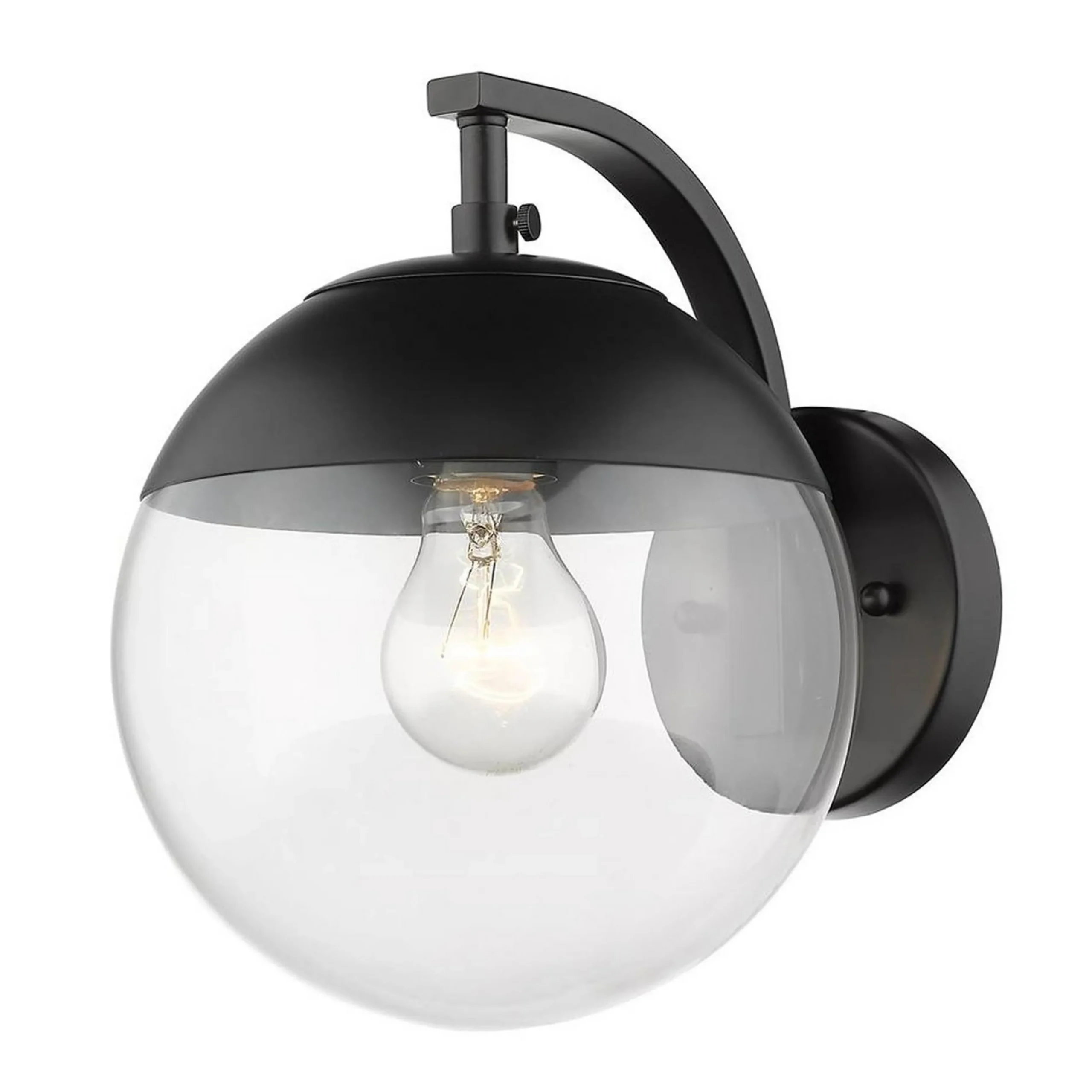 Mid-Century Clear Globe Sconce