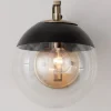Mid-Century Clear Globe Sconce