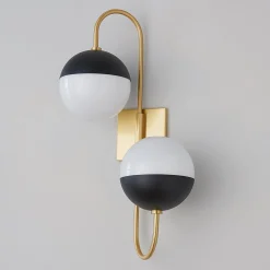 Mid-Century Globe Adjustable Double Swing Arm