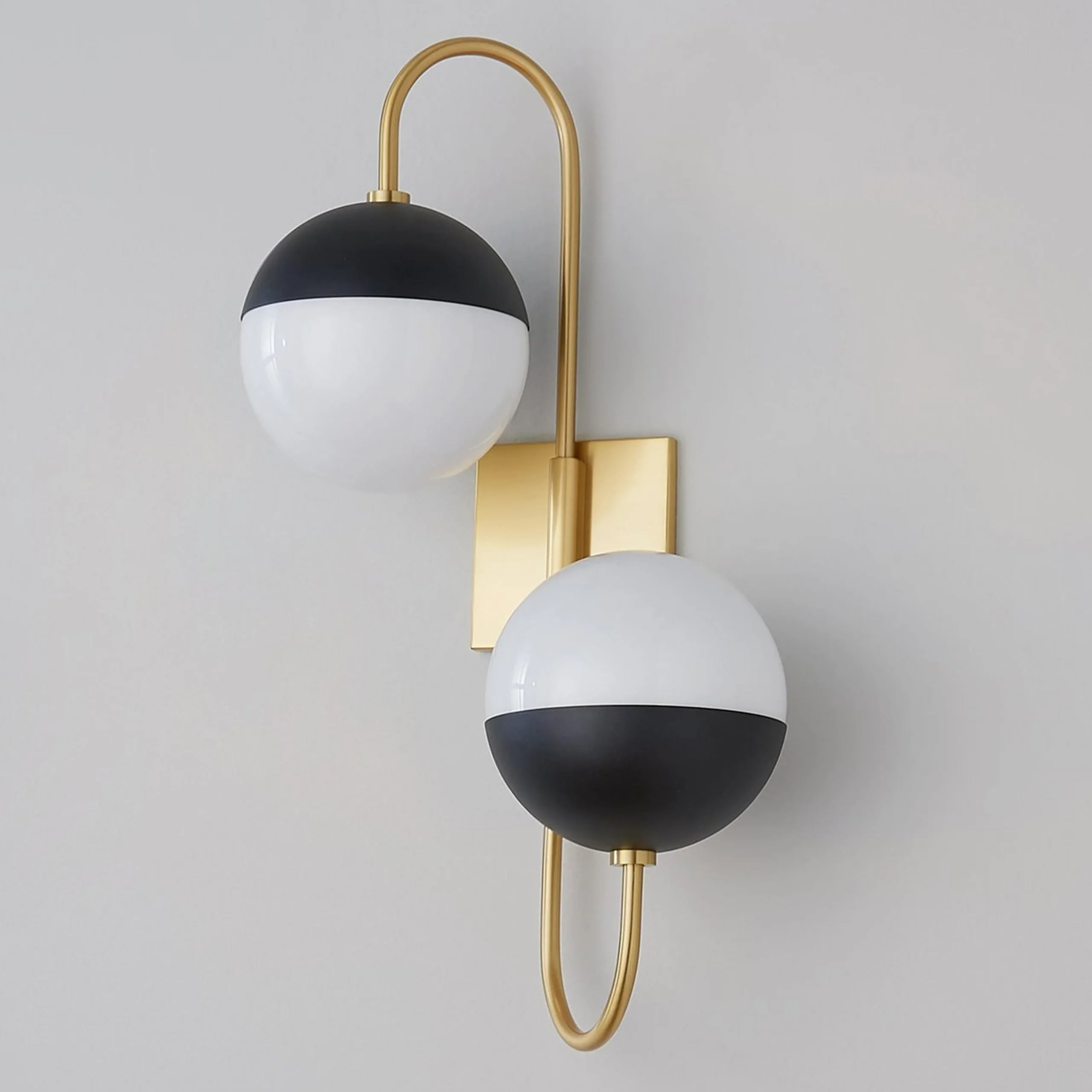 Mid-Century Globe Adjustable Double Swing Arm