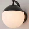 Mid-Century Opal Globe Sconce