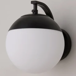 Mid-Century Opal Globe Sconce