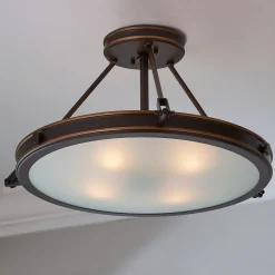 Mid-Century Retro Semi-Flush Ceiling Light - 4 Light