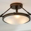 Mid-Century Retro Semi-Flush Ceiling Light - 3 Light