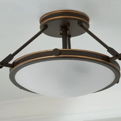 Mid-Century Retro Semi-Flush Ceiling Light - 3 Light