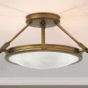 Mid-Century Retro Semi-Flush Ceiling Light - 3 Light