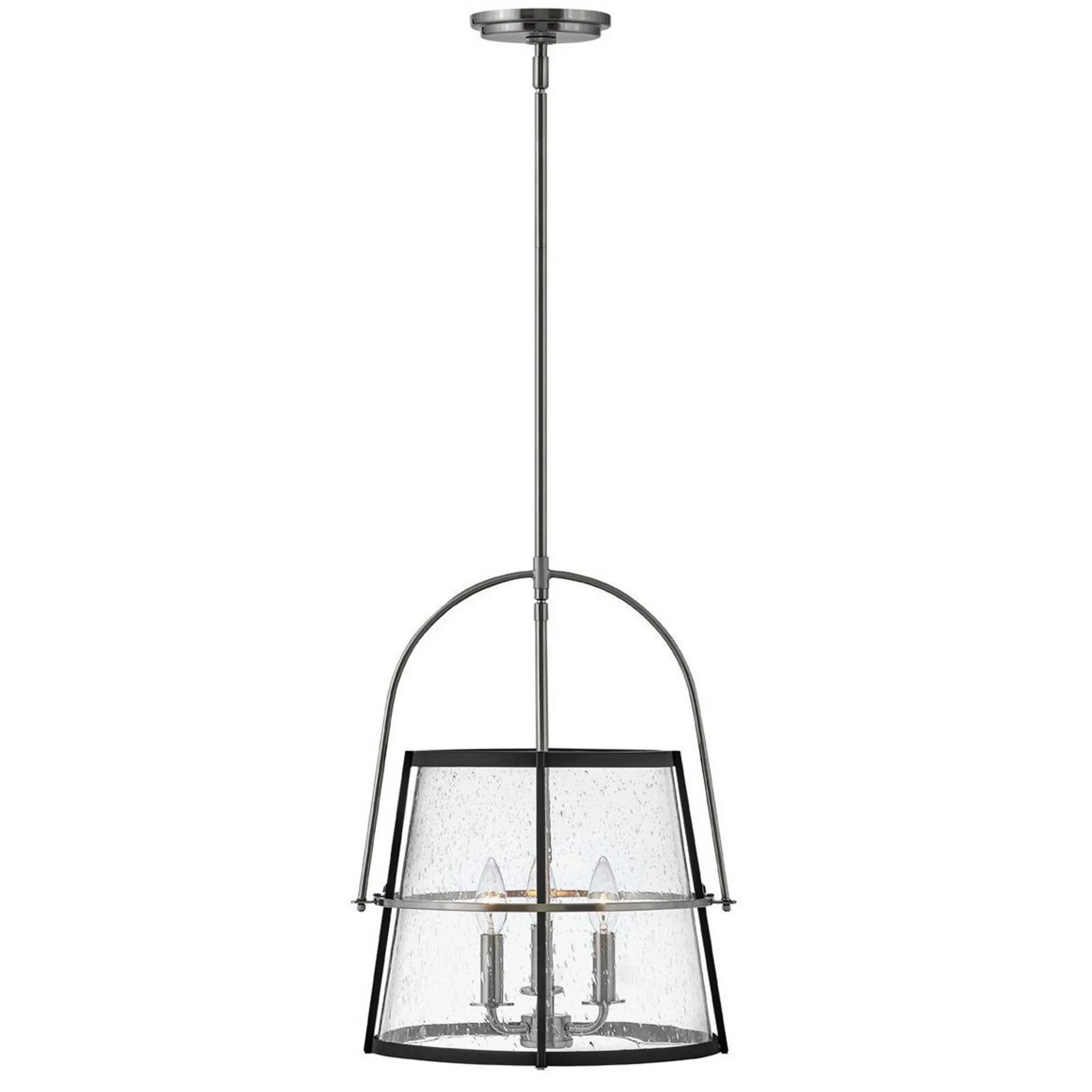 Mid-Century Seeded Glass Lantern