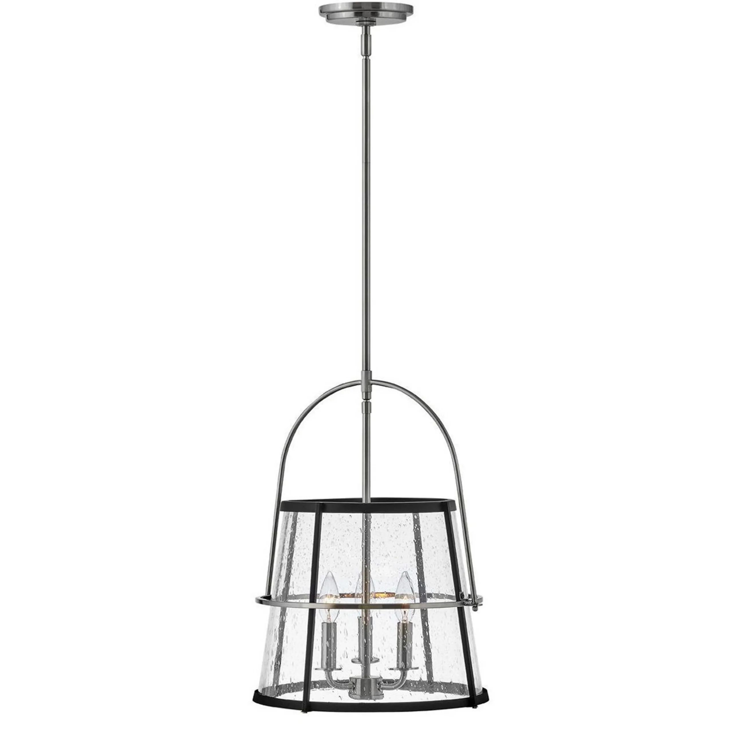 Mid-Century Seeded Glass Lantern