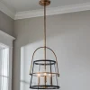 Mid-Century Seeded Glass Lantern