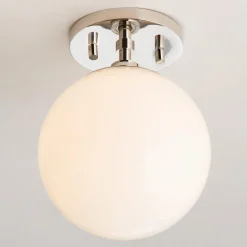 Minimalist Globe Semi-Flush Ceiling Light - 1 Light
