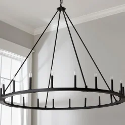 Minimalist Iron Ring Chandelier - 20 Light