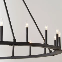 Minimalist Iron Ring Chandelier - 20 Light