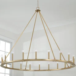 Minimalist Iron Ring Chandelier - 20 Light