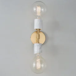 Minimalist Marble Sconce - Marble Socket - 2 Light
