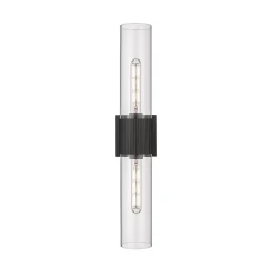 Mirza Clear Glass Bath Sconce - 2 Light