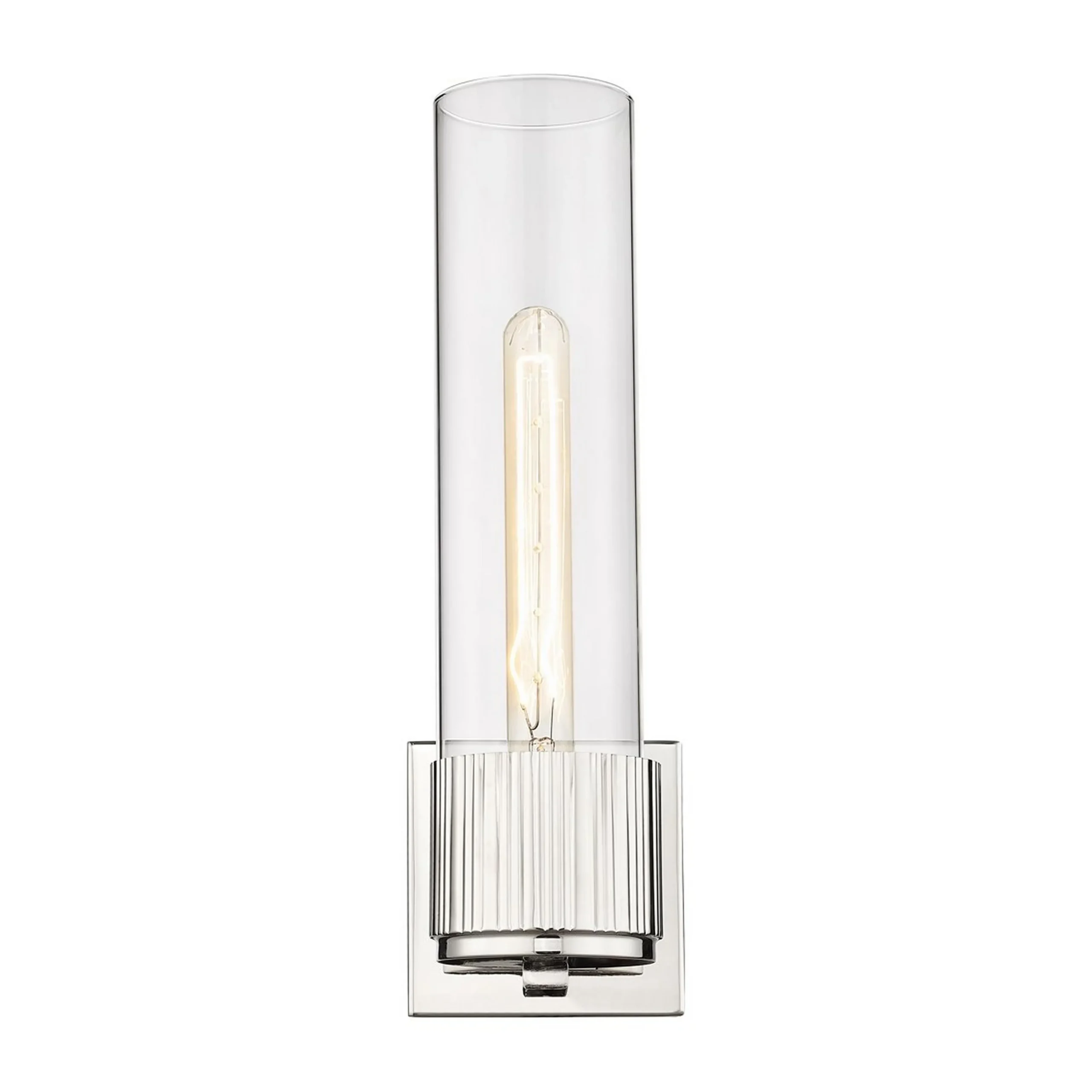 Mirza Clear Glass Bath Sconce - 1 Light