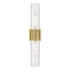 Mirza Clear Glass Bath Sconce - 2 Light