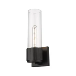 Mirza Clear Glass Bath Sconce - 1 Light