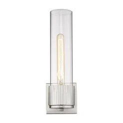 Mirza Clear Glass Bath Sconce - 1 Light