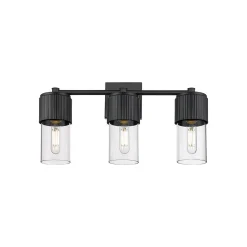 Mirza Clear Glass Vanity Light - 3 Light