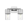 Mirza Clear Glass Vanity Light - 2 Light
