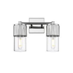 Mirza Clear Glass Vanity Light - 2 Light