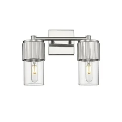 Mirza Clear Glass Vanity Light - 2 Light
