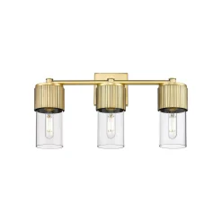Mirza Clear Glass Vanity Light - 3 Light