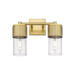 Mirza Clear Glass Vanity Light - 2 Light