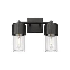 Mirza Clear Glass Vanity Light - 2 Light
