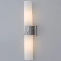 Mirza Opal Glass Bath Sconce - 2 Light