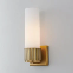 Mirza Opal Glass Bath Sconce - 1 Light