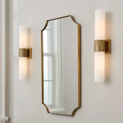 Mirza Opal Glass Bath Sconce - 2 Light