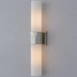 Mirza Opal Glass Bath Sconce - 2 Light